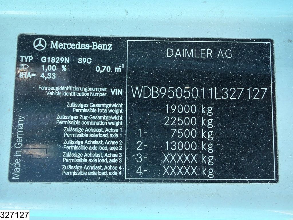 Mercedes Axor 1829 4x2, Steel suspension, Manual, Sermac