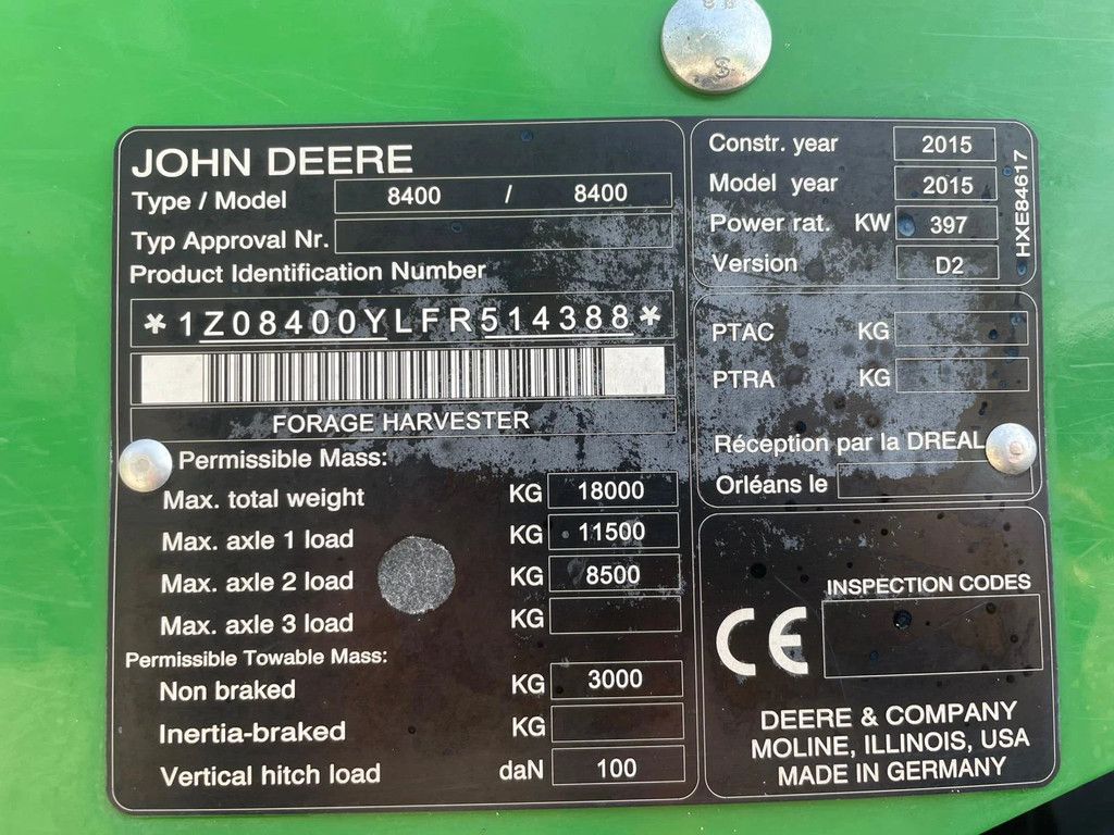 John Deere 8400 I Maishakselaar Hakselaar Graspick up Kemper
