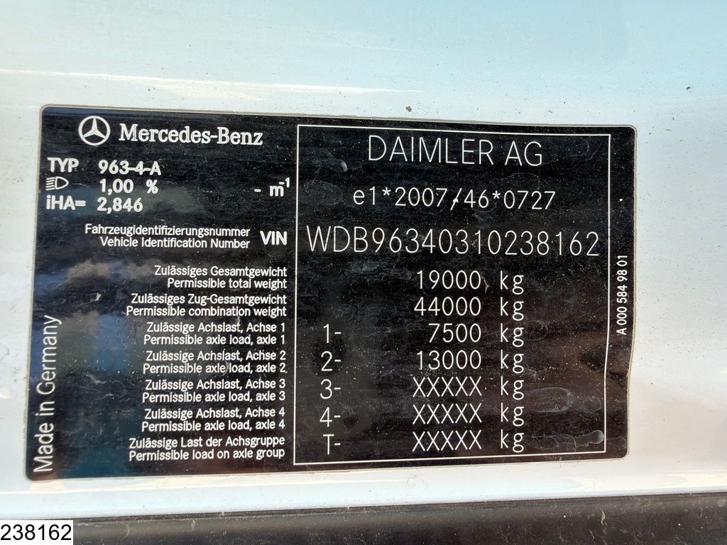 Mercedes Actros 1846 EURO 6, Retarder, Hydrauliek