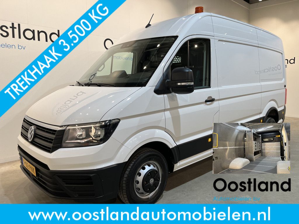 Volkswagen Crafter 50 2.0 TDI L3H3 180 PK DL Dubbel Lucht Automaat / Trekhaak 3.500 KG / Aluca Kast / Airco / Cruise Control / CarPlay / Camera / 34.300 KM !!