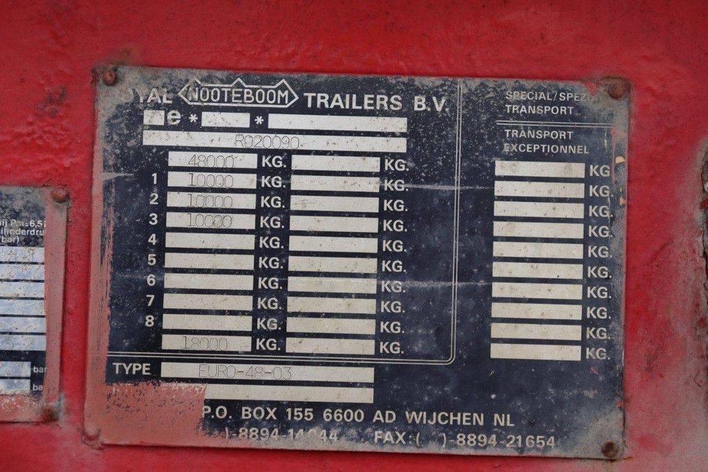 Halbtieflader Nooteboom EURO-48-03 1994