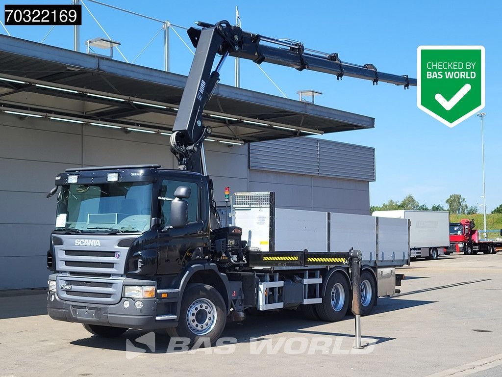 Scania P P340 6X2 HIAB 244 FP-5HIPRO Kran Crane Lift-Axle Manual Euro 4