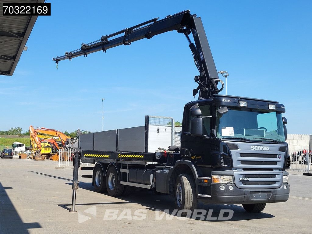 Scania P P340 6X2 HIAB 244 FP-5HIPRO Kran Crane Lift-Axle Manual Euro 4