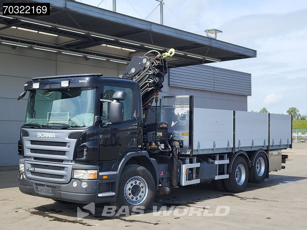 Scania P P340 6X2 HIAB 244 FP-5HIPRO Kran Crane Lift-Axle Manual Euro 4