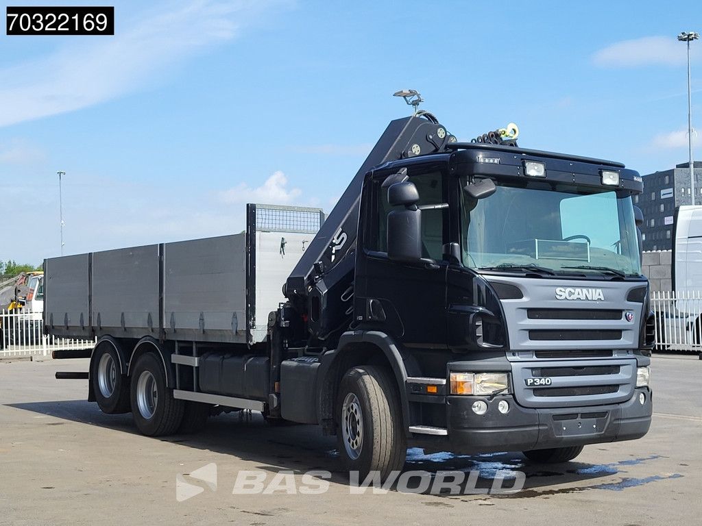 Scania P P340 6X2 HIAB 244 FP-5HIPRO Kran Crane Lift-Axle Manual Euro 4