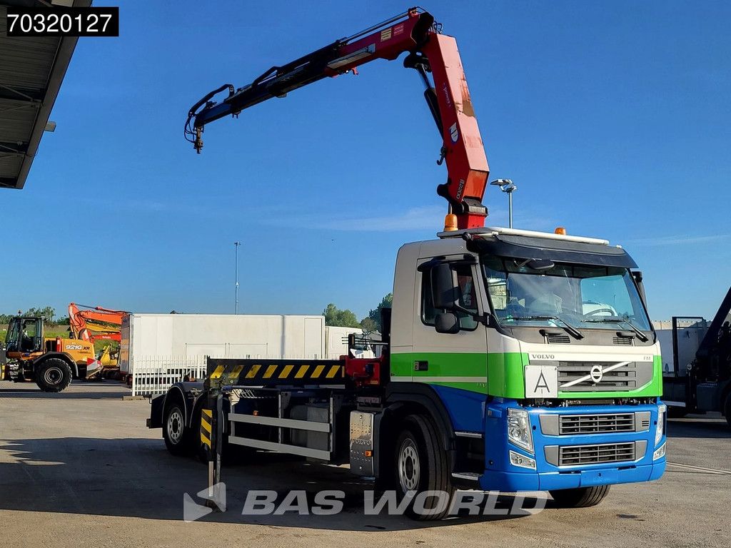 Volvo FM 370 6X2 HMF 2200-K3 Kran Crane VDL S21-6200 Hooklift Lift+steering axle Euro 5