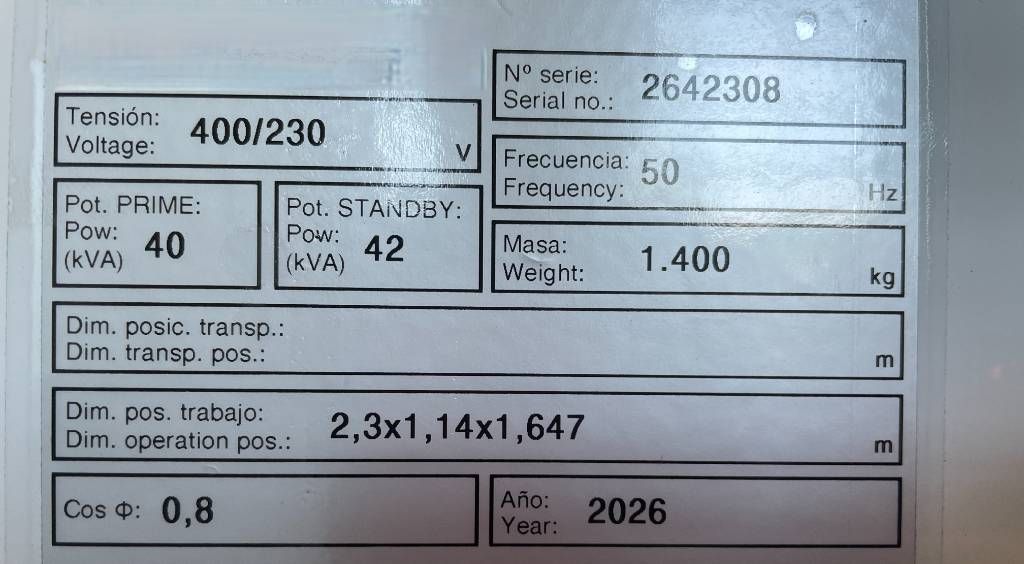 Deutz TD2.9 L4 - 43 kVA Stage V Genset - DPX-19010
