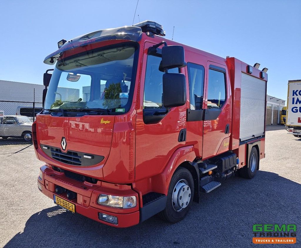 Renault MIDLUM 220.10 EXTRA LIGHT 4x2 Doppelkabine (6-Sitzer) Euro 5 – Ziegler AS06 LD2.000 HD400 S100 – Pumpe ausgebaut – TÜV bis 04/2027