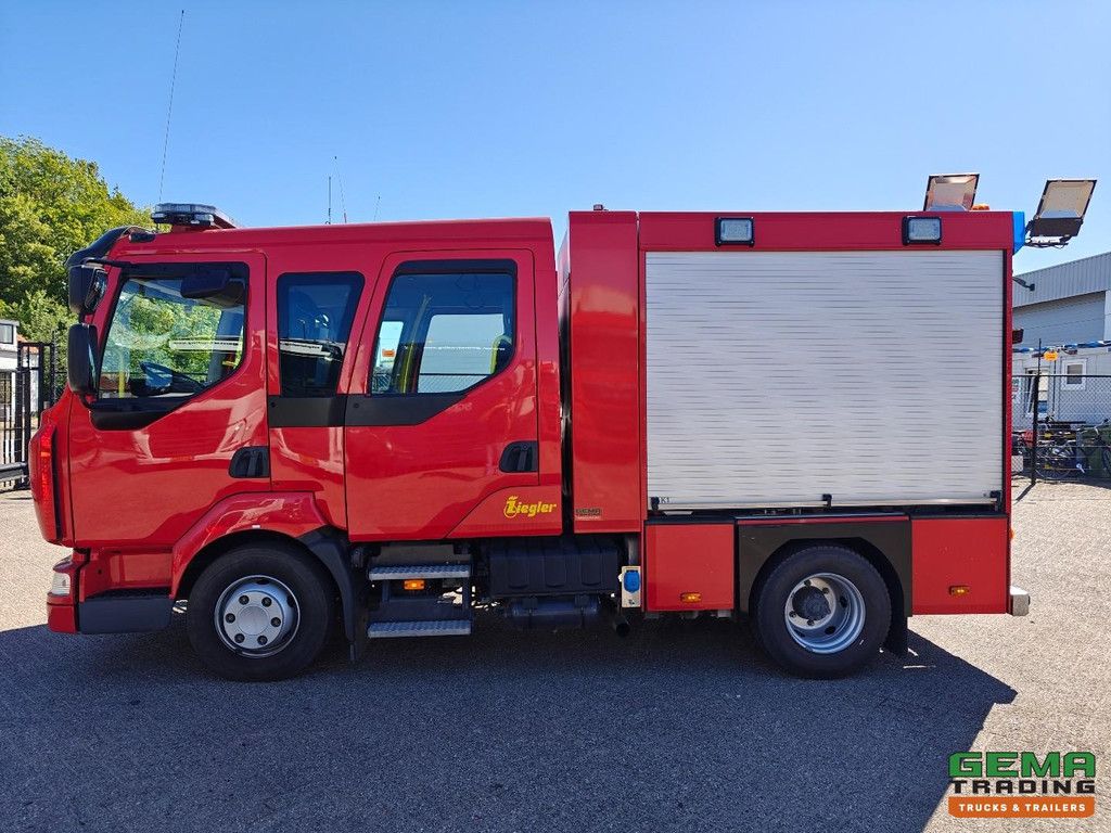 Renault MIDLUM 220.10 EXTRA LIGHT 4x2 Doppelkabine (6-Sitzer) Euro 5 – Ziegler AS06 LD2.000 HD400 S100 – Pumpe ausgebaut – TÜV bis 04/2027