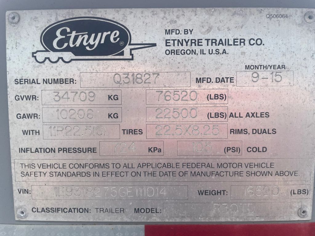 ETNYRE R 30 TD 2 Assige Diepladers NIEUWSTAAT !! 4 x in Stock !!
