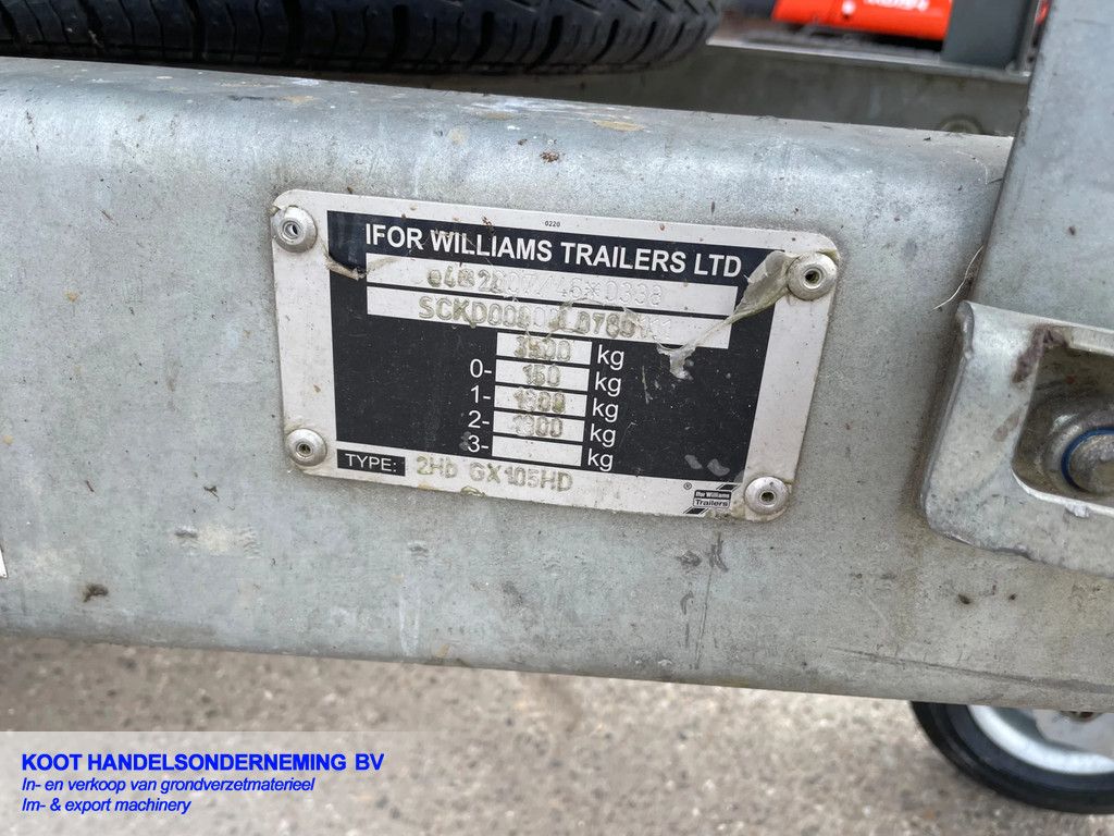 Ifor Williams 2HB GX 105HD Machine transporter 5x stock