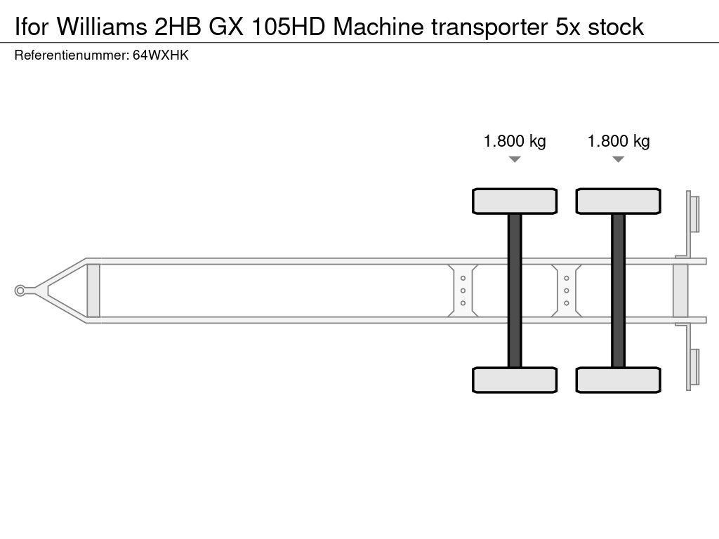 Ifor Williams 2HB GX 105HD Machine transporter 5x stock