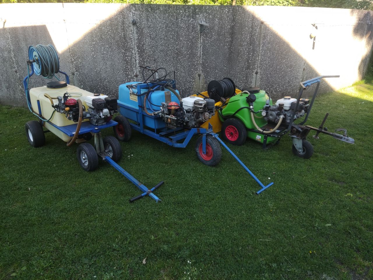 3 motorvatspuiten (Unigreen, Comtu, MM, Honda motoren, etc.)