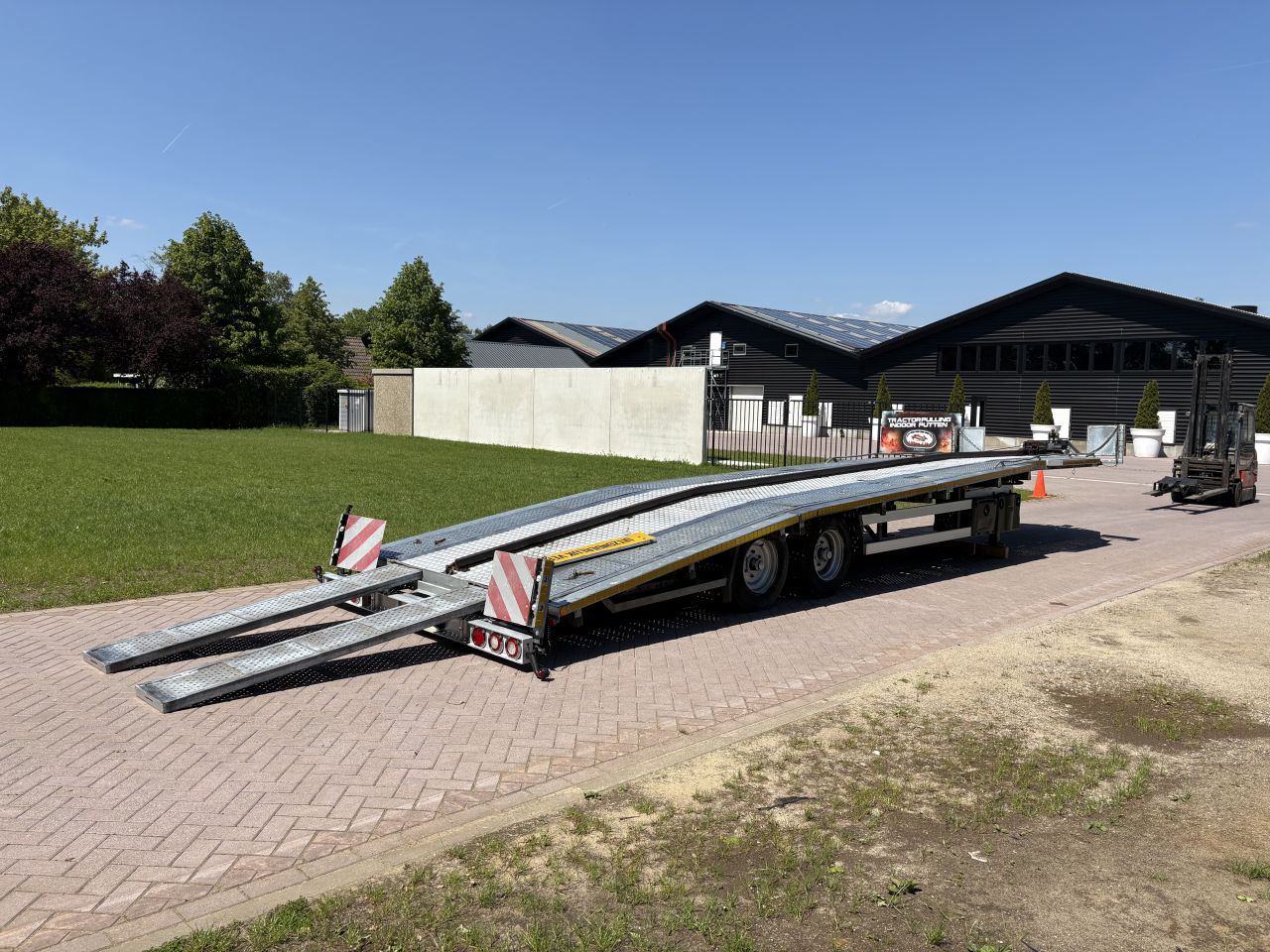 CE oplegger 15 TON ambulance auto transporter met Lier