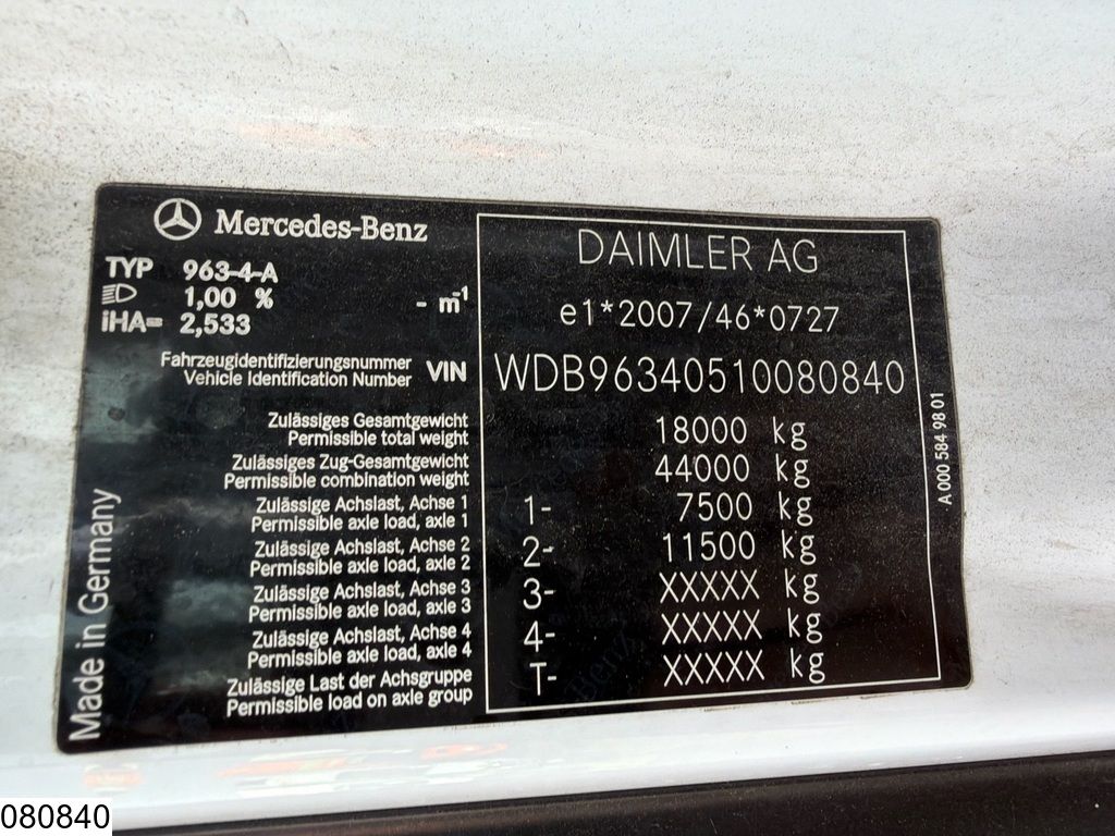 Mercedes Actros 1843 EURO 6, Retarder, Lohr