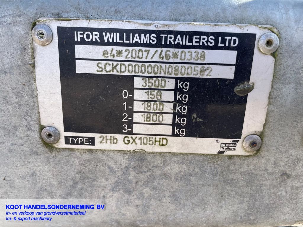 Ifor Williams 2HB GX 105HD