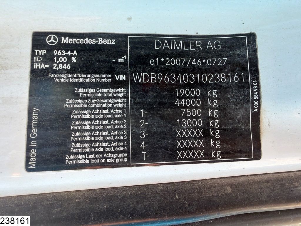 Mercedes Actros 1846 EURO 6, Retarder, PTO, Hydrauliek