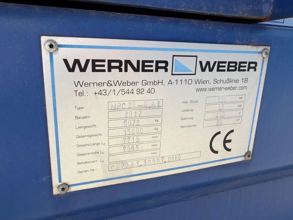 Werner & Weber MPC20 perscontainer gebruikt 2017 1