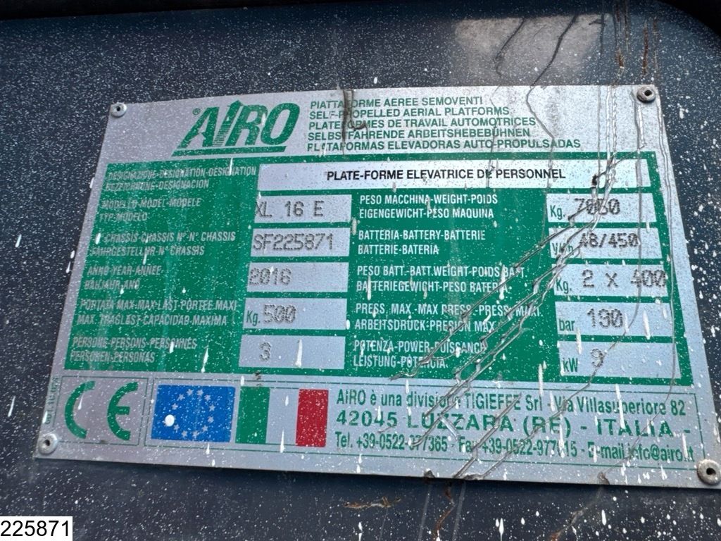 Airo XL16E H 13.8 mtr, Max 500 kg