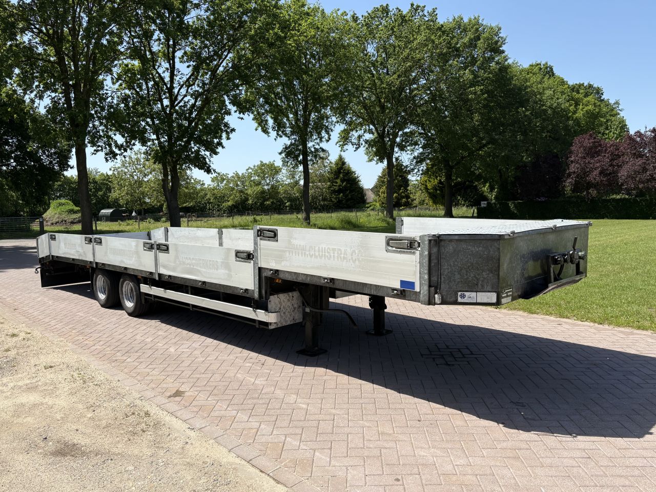 Be oplegger 9 TON semi dieplader MET LUIKEN VAN DEN OEVER