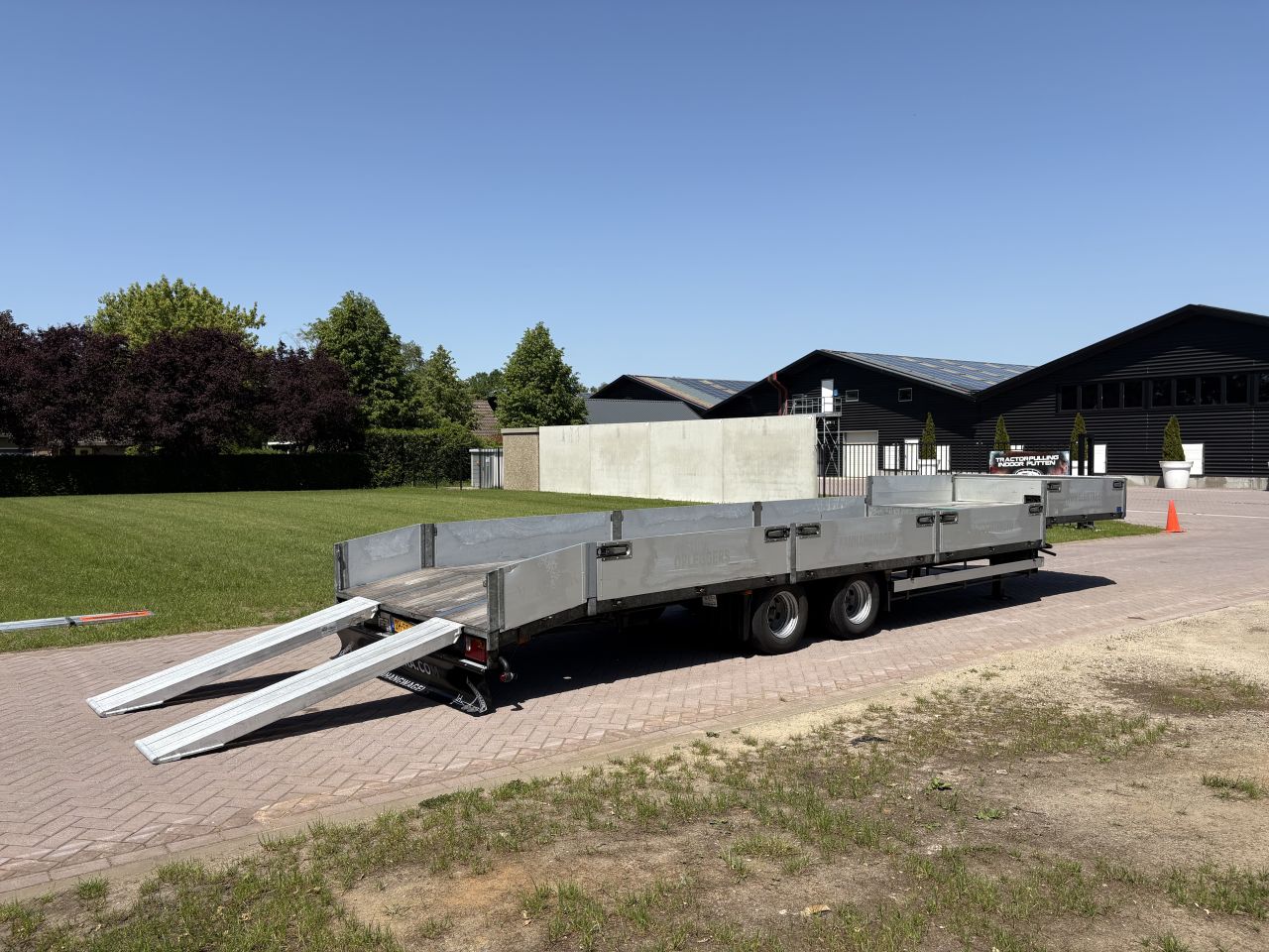 Be oplegger 9 TON semi dieplader MET LUIKEN VAN DEN OEVER