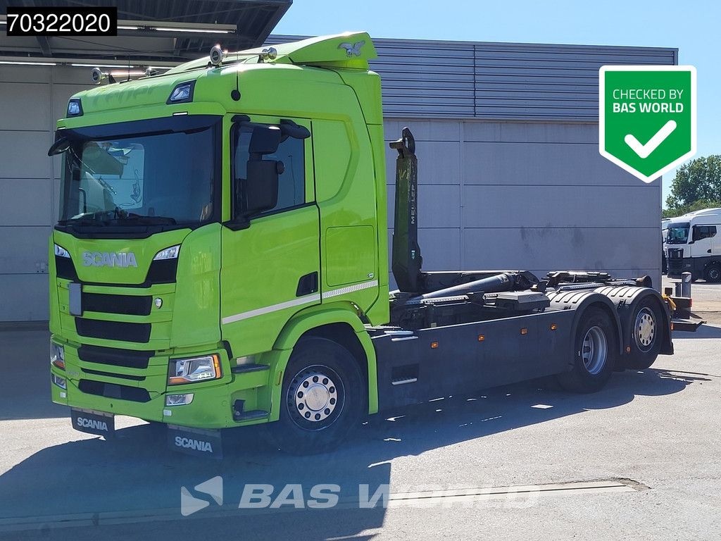Scania R450 6X2 Meiller RS 21 70 containersystem Lift+steering axle Automatic Retarder Euro 6
