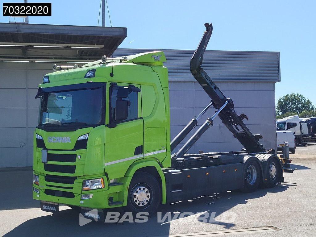 Scania R450 6X2 Meiller RS 21 70 containersystem Lift+steering axle Automatic Retarder Euro 6