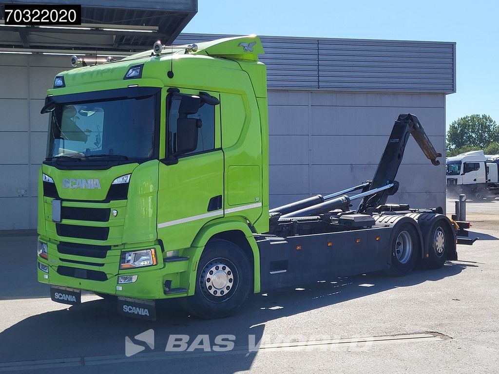 Scania R450 6X2 Meiller RS 21 70 containersystem Lift+steering axle Automatic Retarder Euro 6