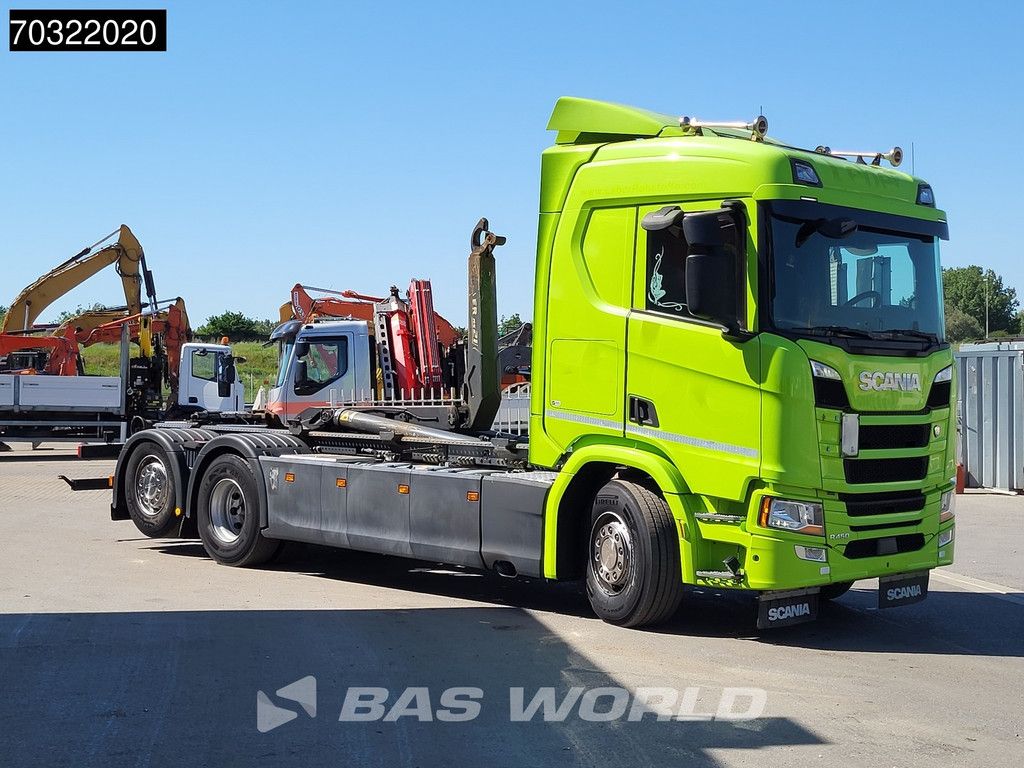 Scania R450 6X2 Meiller RS 21 70 containersystem Lift+steering axle Automatic Retarder Euro 6