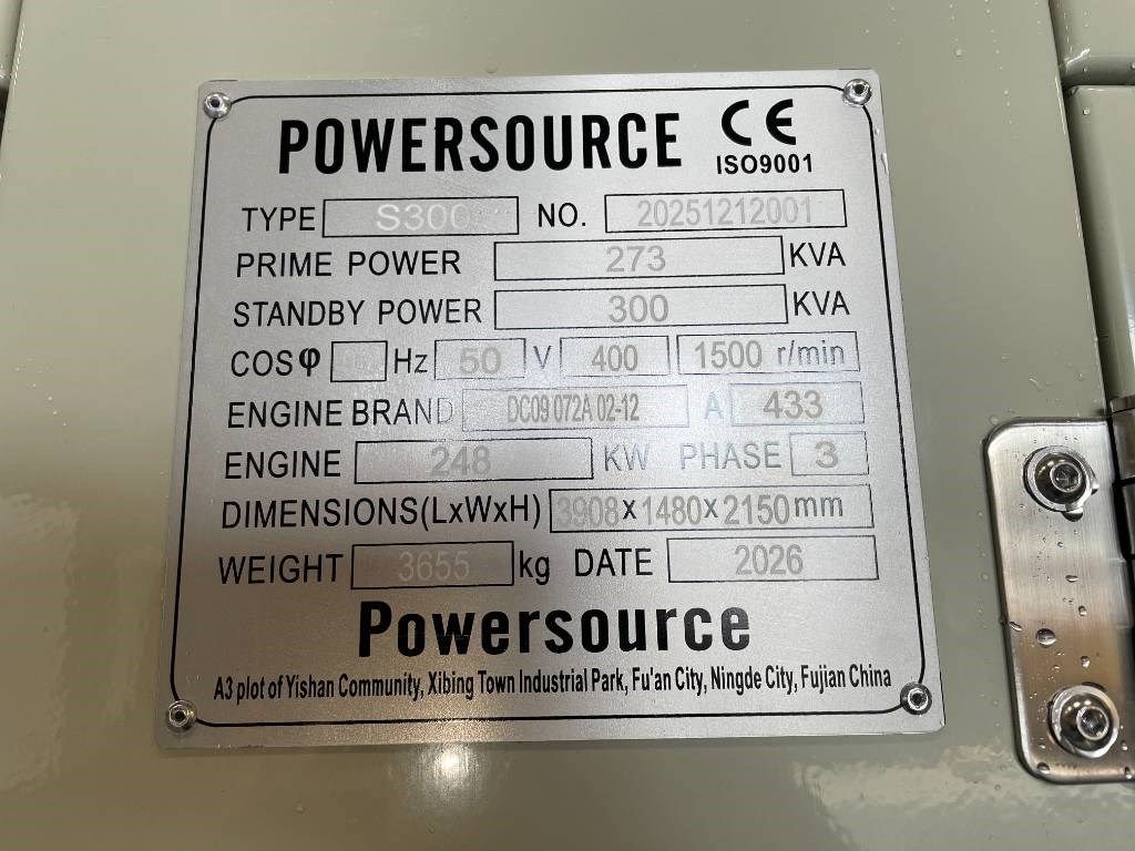 Scania DC09 072A - 300 kVA Generator - DPX-19760
