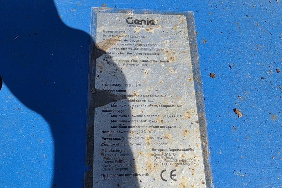 Genie GS2632 Electric, 10m Working Height, 227kg Capacit