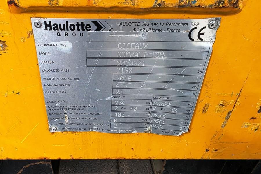 Haulotte Compact 10N Electric, 10m Working Height, 230kg Ca