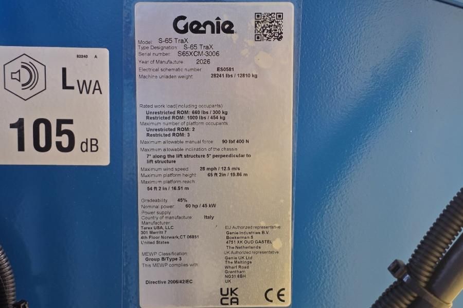 Genie S65XC TRAX Valid inspection, *Guarantee! Diesel, 4