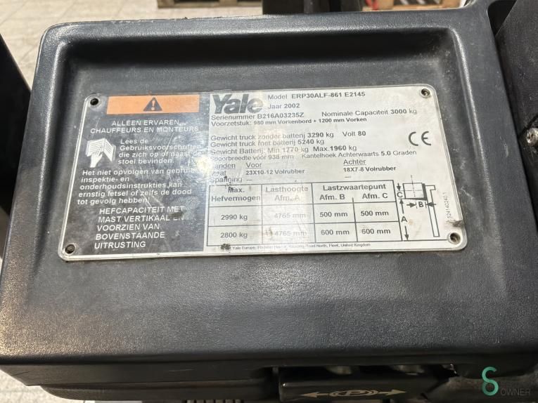 Forklifts Electric Yale ERP 30 ALF 2002