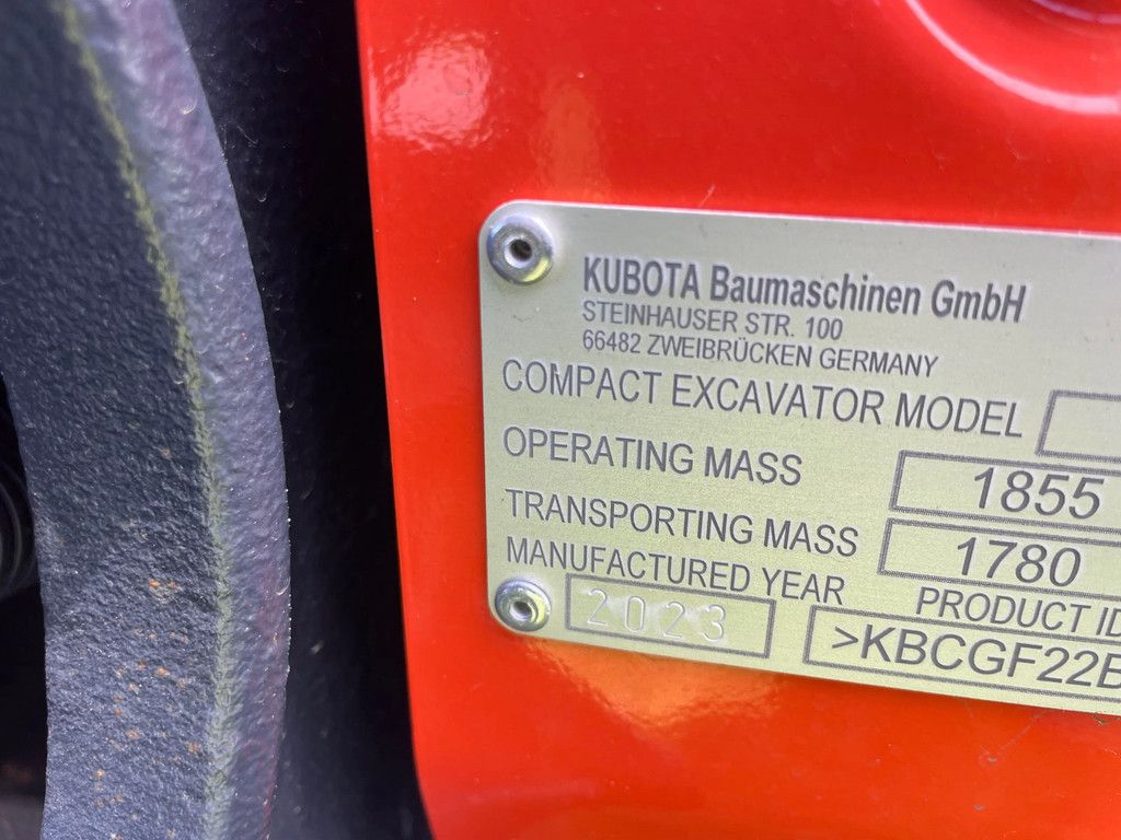 Kubota Kx019-4 graafmachine nieuw met 3 uur
