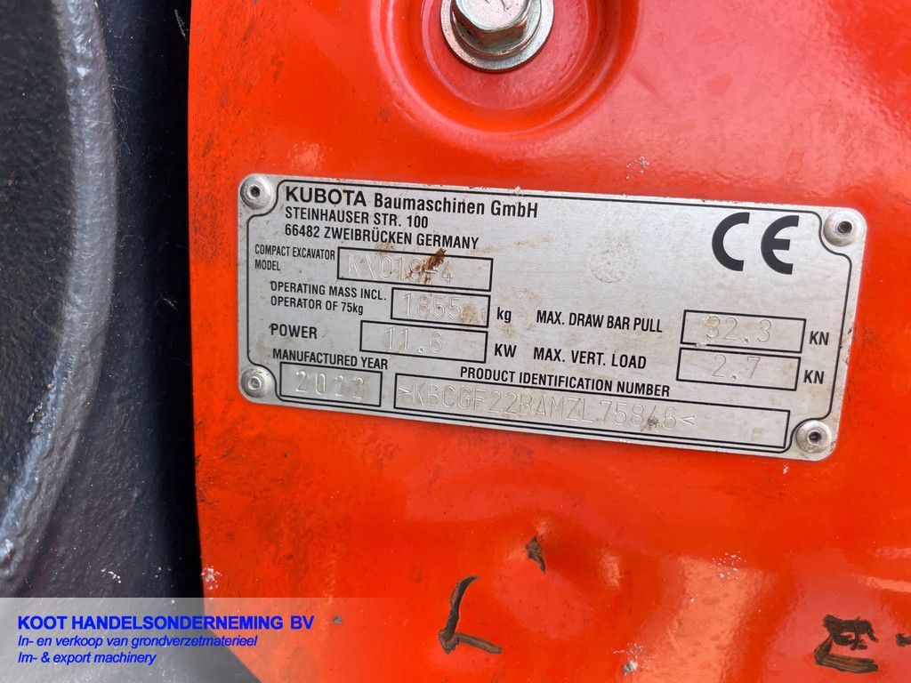 Kubota KX 019-4 1280 uur!
