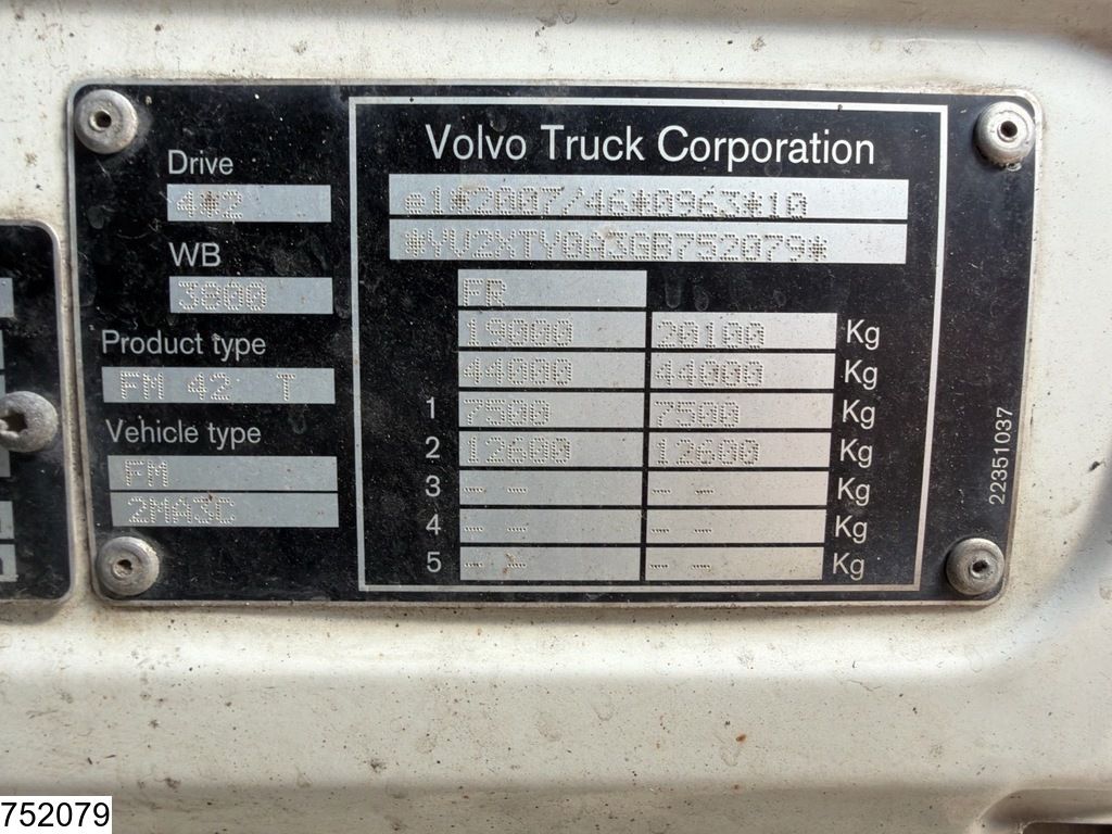 Volvo FM 460 Euro 6, PTO, air suspension, Lohr