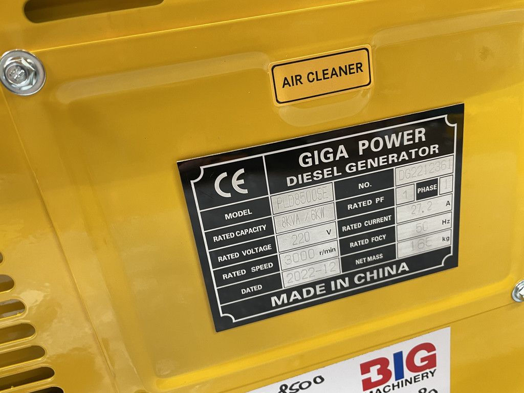 Giga power PLD8500SE 8 kVA silent generator