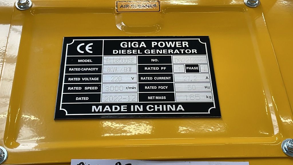 Giga power PLD8500SE 8 kVA silent generator