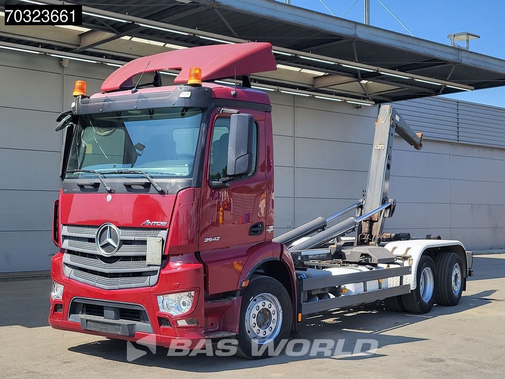 Mercedes Antos 2542 6X2 Meiller RK 20 70 Lift + Steering axle Automatic Euro 6