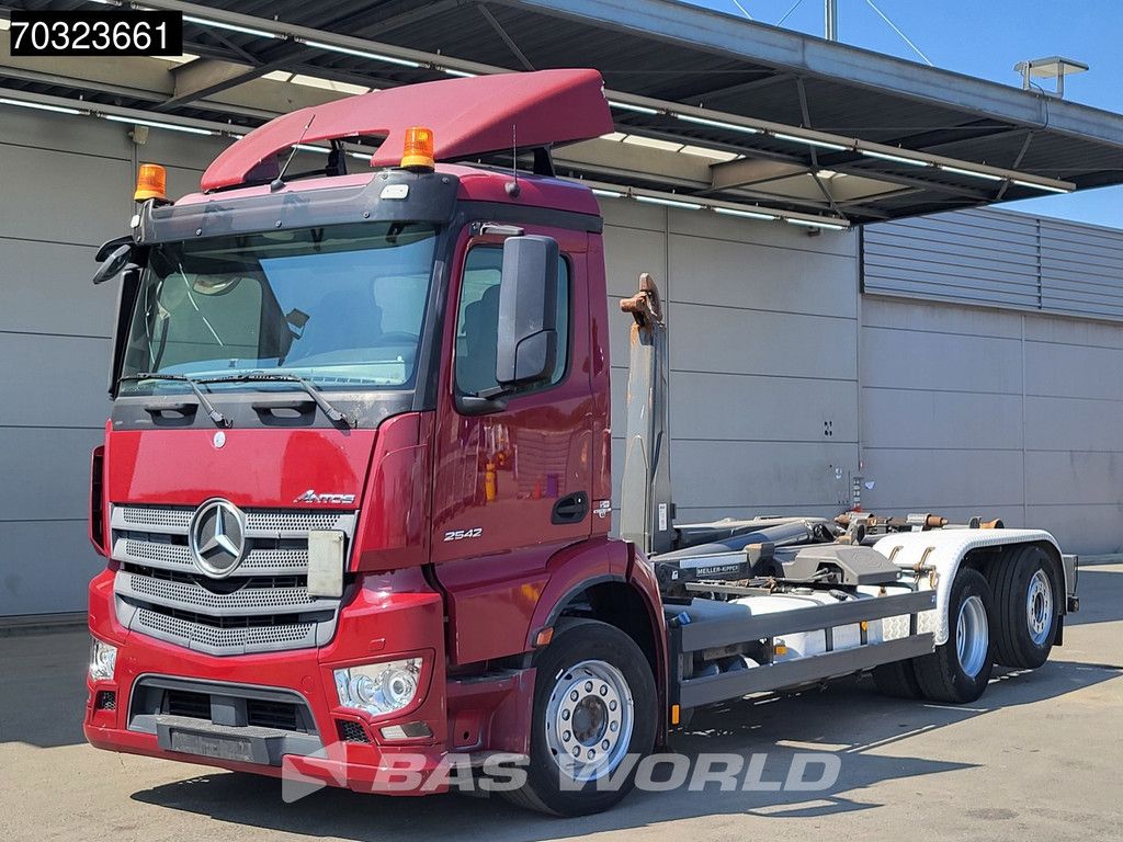 Mercedes Antos 2542 6X2 Meiller RK 20 70 Lift + Steering axle Automatic Euro 6