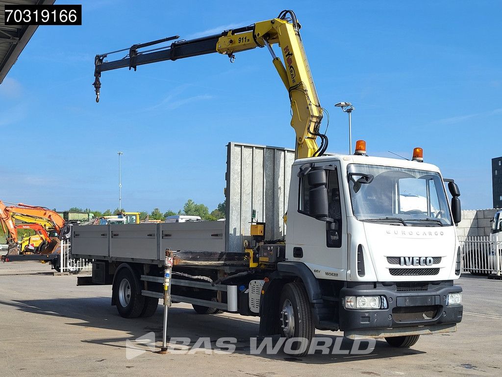 Iveco Eurocargo 160E220 4X2 HYVA V911 3S Crane Kran 750cm box Manual Euro 5