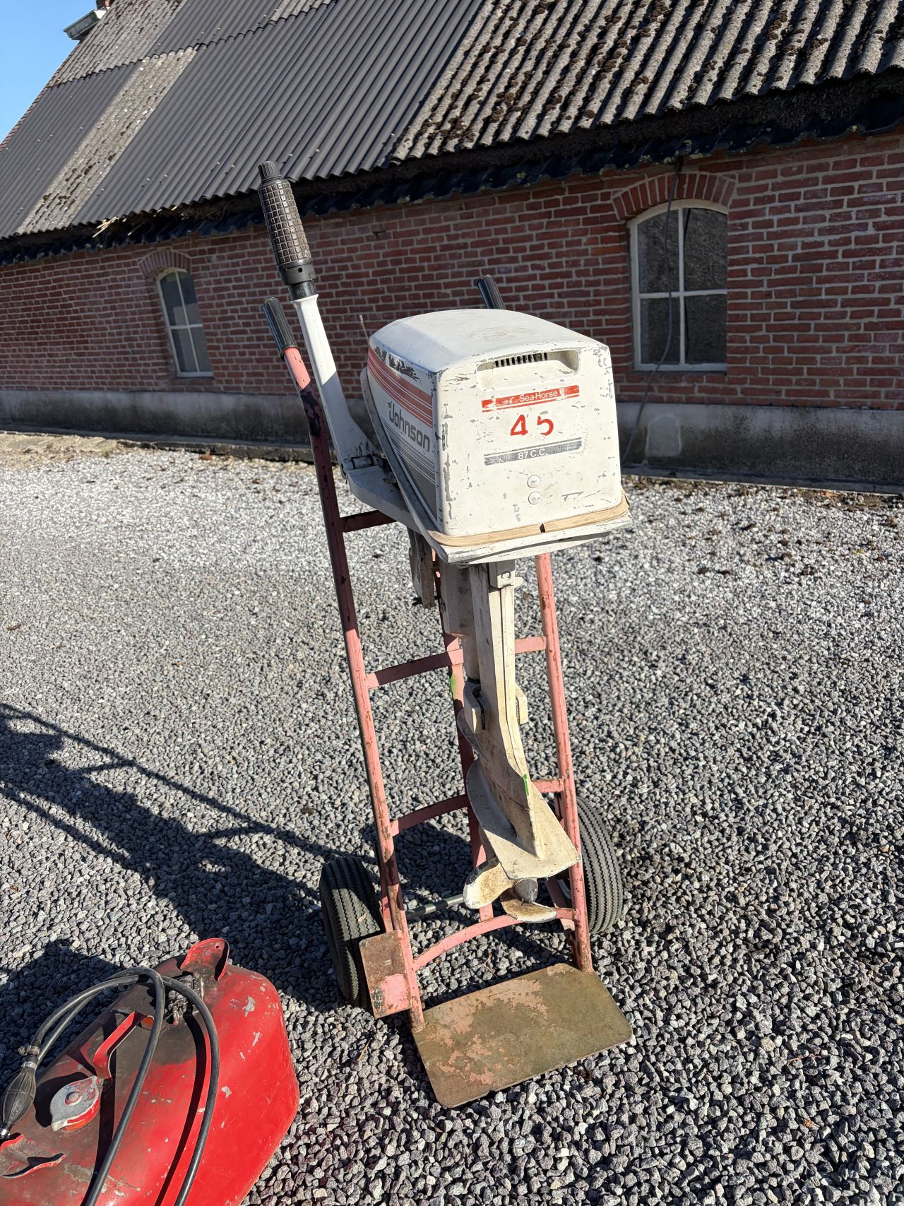 Johnson 4.5 pk buitenboordmotor 2 takt met tank