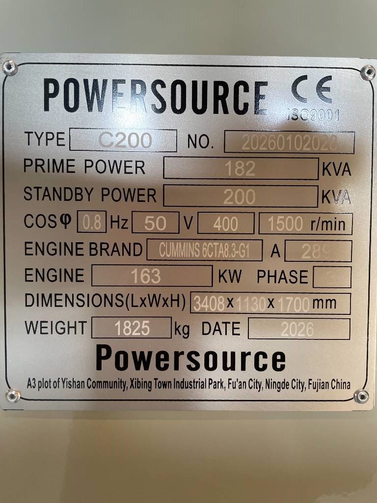 Cummins 6CTA8.3-G1 - 200 kVA Generator - DPX-19839