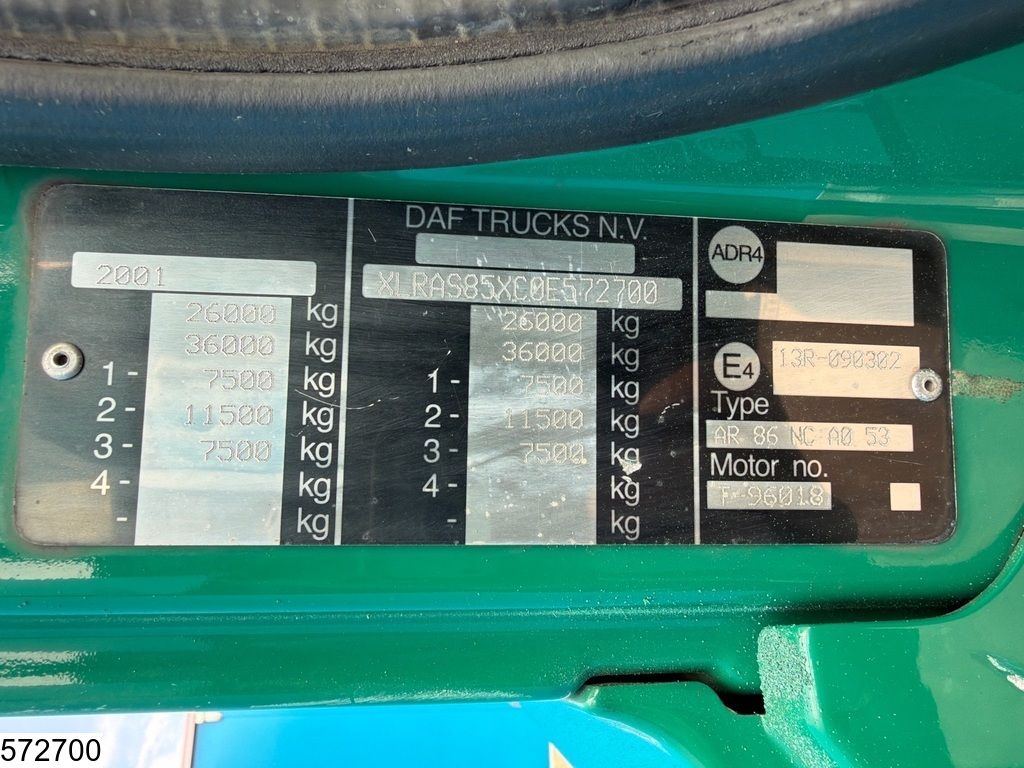 DAF CF 340 6x2, EURO 3, Fassi, Manuel, Remote