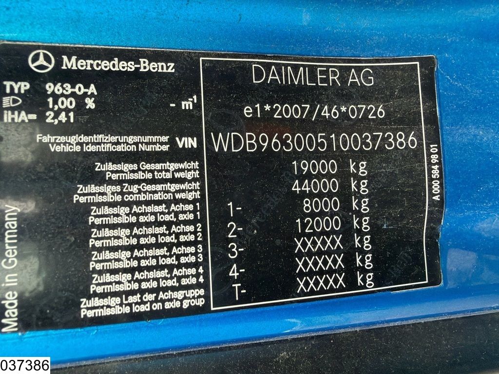 Mercedes Actros 2443 6x2, EURO 6