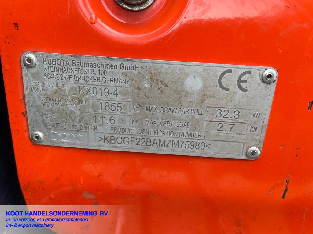 Kubota KX 019-4 (2022) 5x Stock