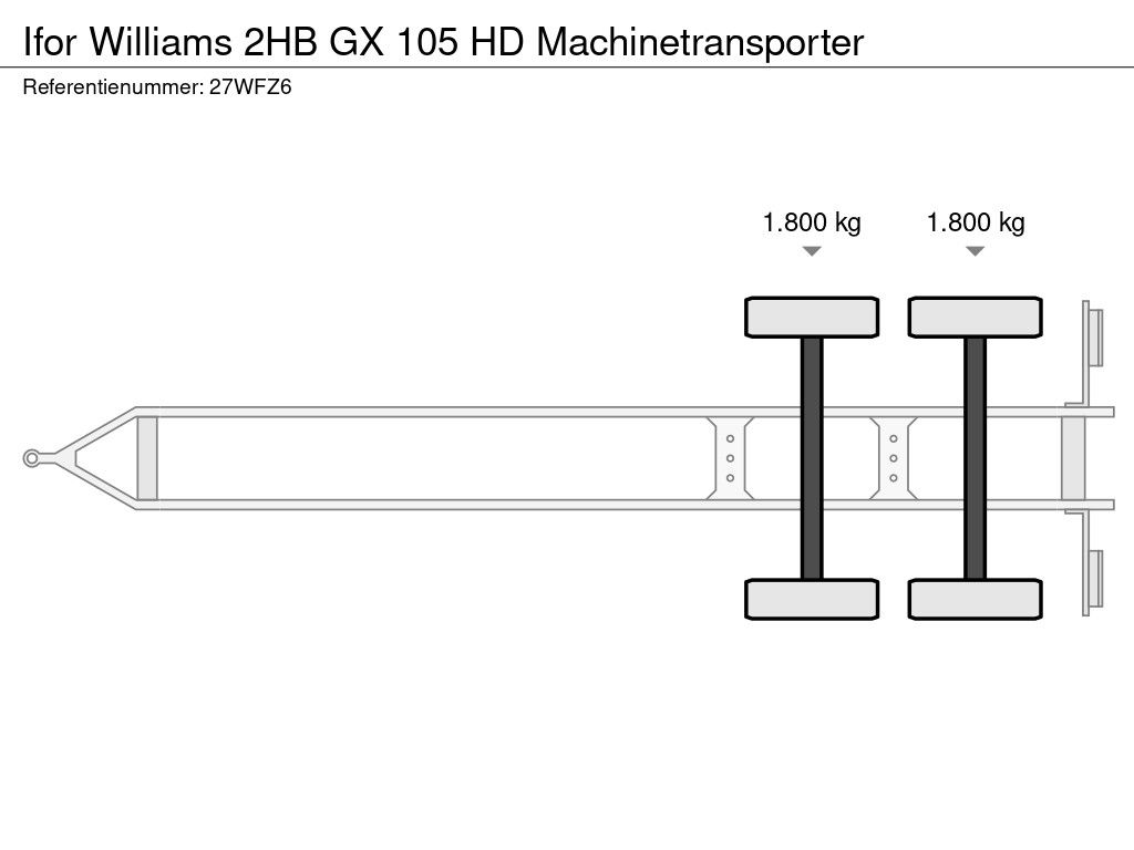 Ifor Williams 2HB GX 105 HD Machinetransporter