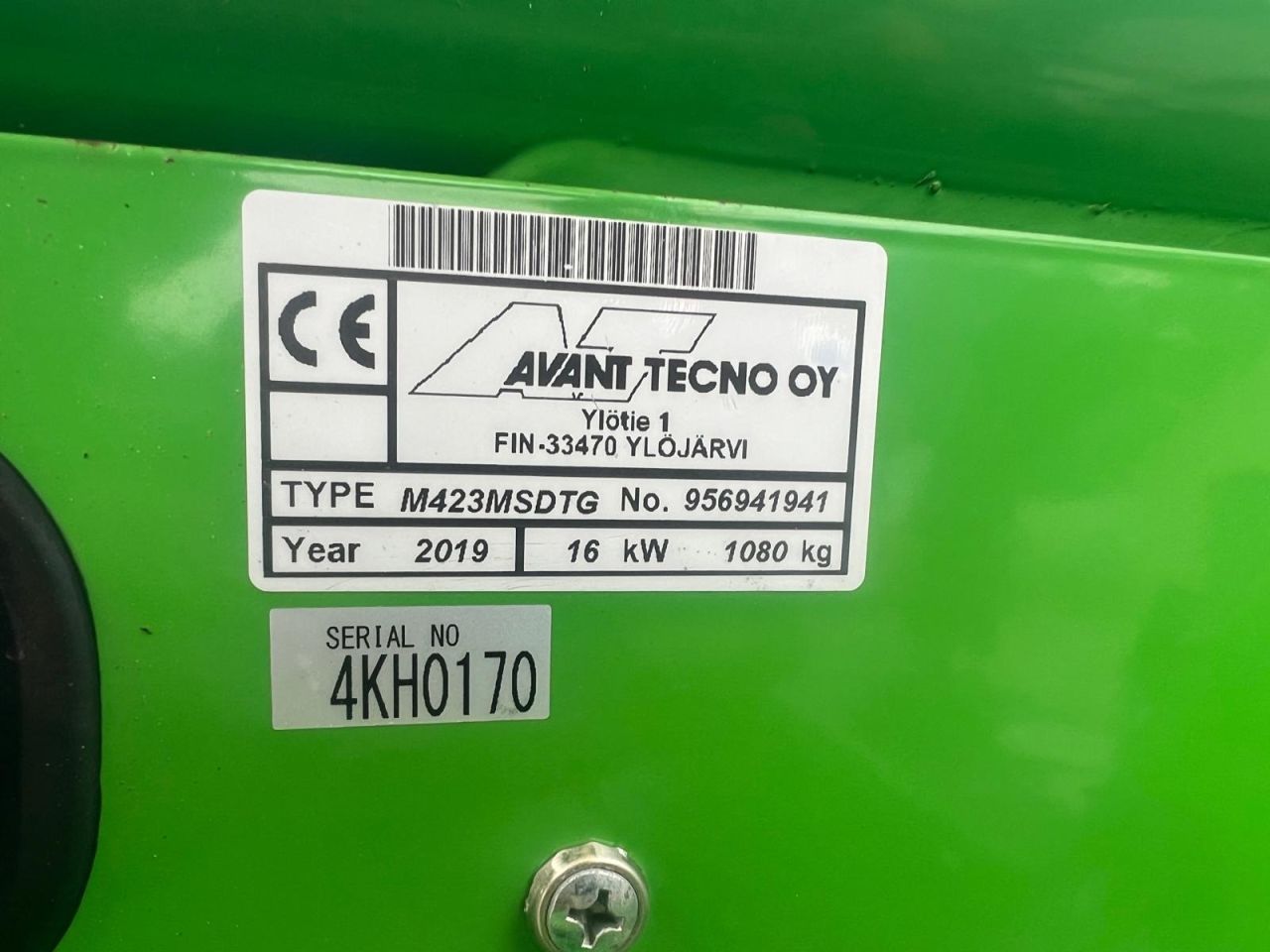 Demo Avant 423 minishovel 1080 kgs