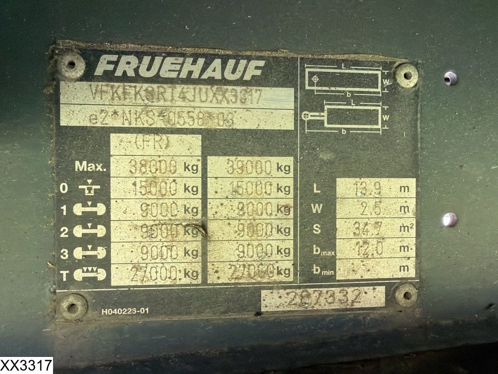 Fruehauf Tautliner Dhollandia